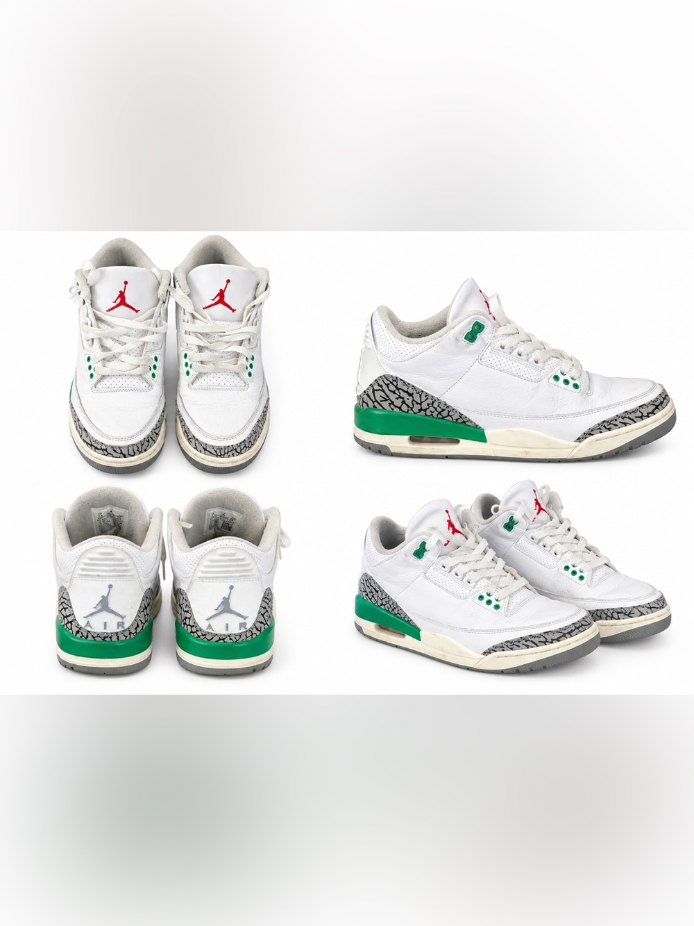 Nike Air Jordan 3 Lucky Green Sneakers US 7.5 Kids